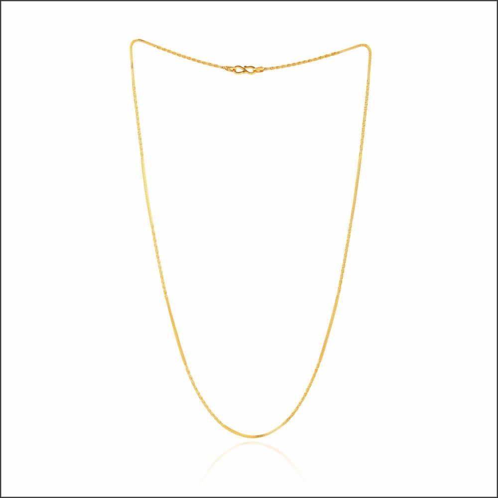 Aisshpra Gold Chain in 18 Kt Lightweight Daily Wear Jewellery for Women