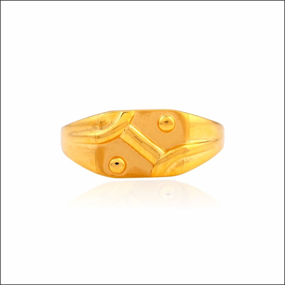 Aisshpra Timeless Gold Ring in 22 Kt Stylish Casual Wear Jewellery for Men