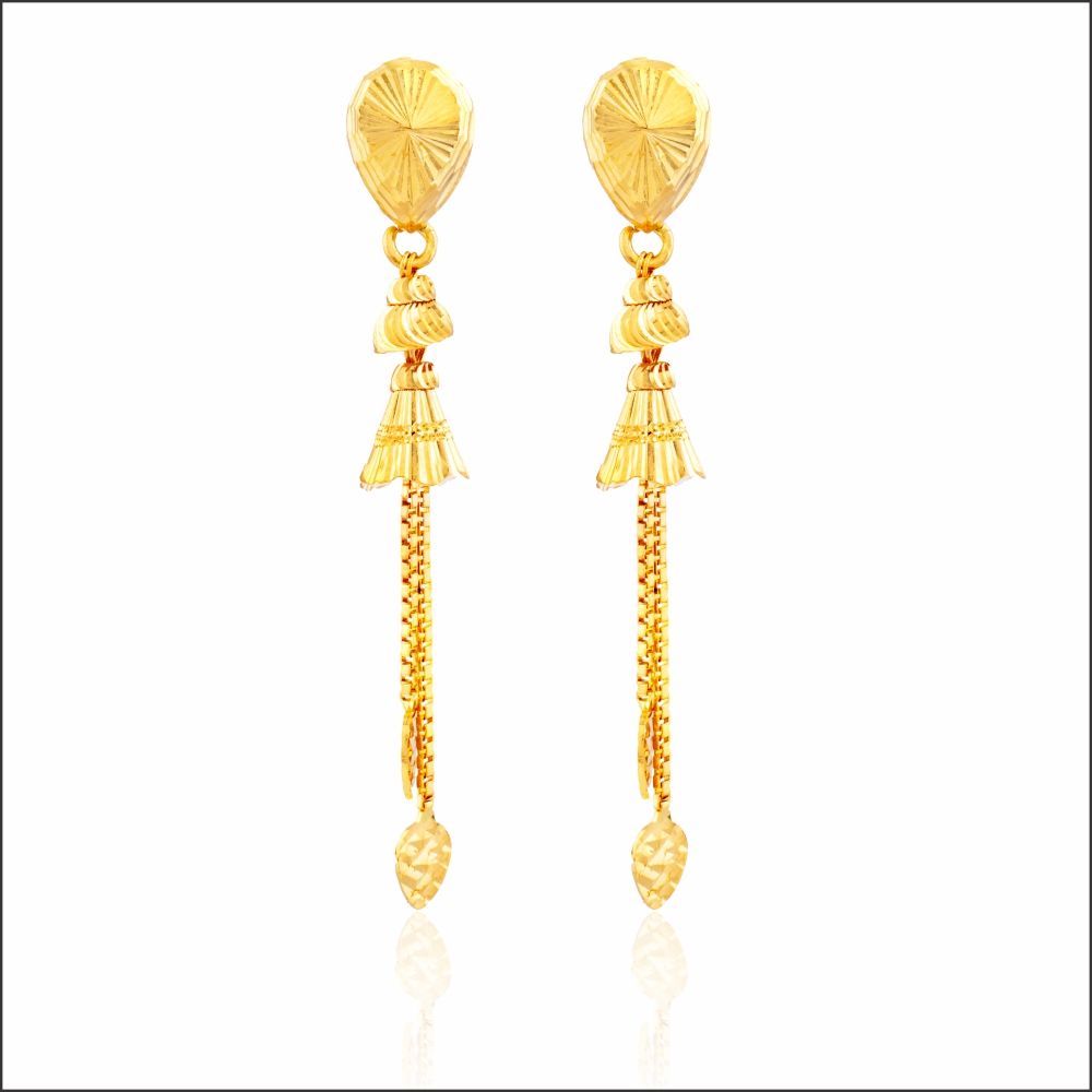 Aisshpra Gold Latkan Earrings in 18 Kt for Women Elegant Traditional Wear Jewellery 