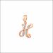 Aisshpra Alphabet "H" Gold Locket in 14 Kt Initial Letter Pendant Jewellery