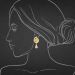 Aisshpra Gold Drop Earrings in 18 Kt for Kids Studded with Signity Stones  