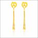 Aisshpra Gold Signity Drop Earrings in 18 Kt Party wear Jewellery for Women