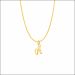 Aisshpra Alphabet "A" Gold Pendant in 18 Kt Initial Letter Pendant Jewellery