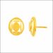 Aisshpra Oval-shaped Gold Stud Earrings in 22 Kt Party-wear Jewellery for Women 