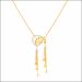 Aisshpra Signity Gold Pendant Set in 18 Kt Stylish Party Wear Jewellery for Women 