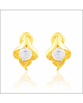 Aisshpra Gold Stud Earrings in 18 Kt Elegant Daily Wear Jewellery for Women