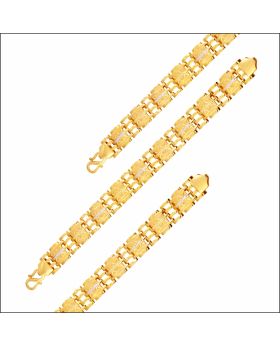 Aisshpra Gold Gents Bracelet in 18 Kt Stylish Party or Traditional Wear Jewellery